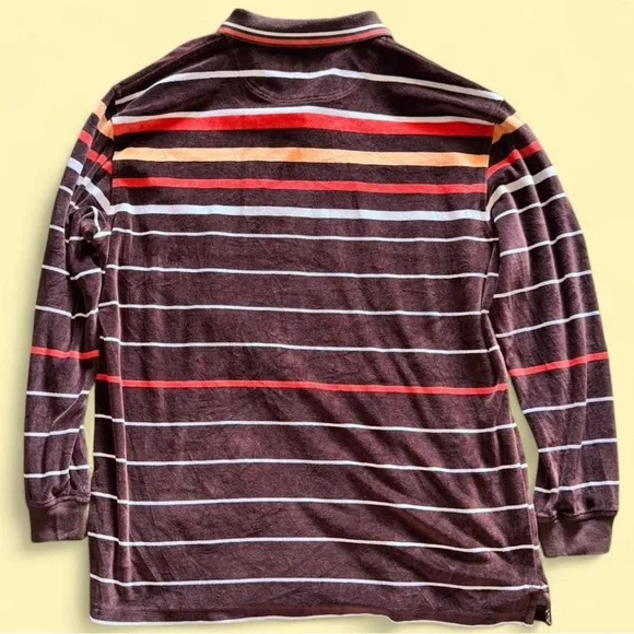 Striped Long Sleeve Polo Shirt - Picture 3 of 6